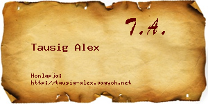 Tausig Alex névjegykártya
